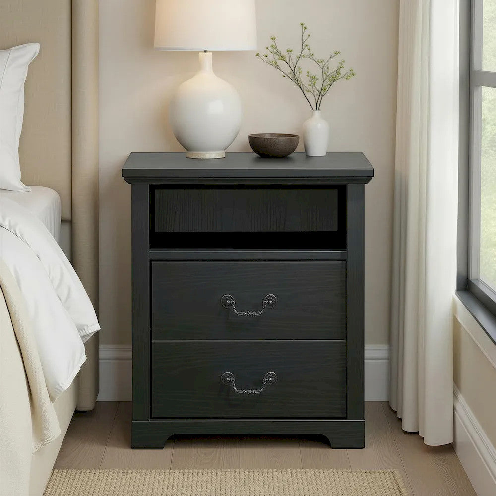 Furniture of America - Amble - Nightstand - Black - SL7200BK-N view 1