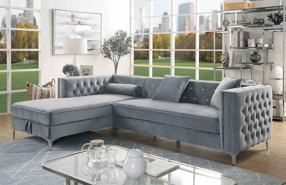 Furniture of America - Amie - Sectional, Gray - CM6652GY-SECT view 1
