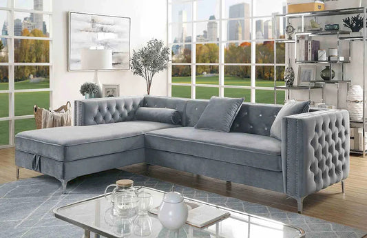Furniture of America - Amie - Sectional, Gray - CM6652GY-SECT view 1