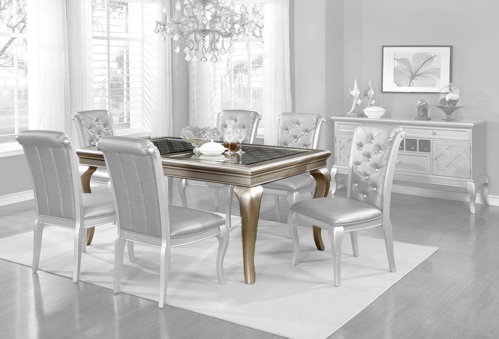 Furniture of America - Amina 66" Dining Table in Champagne - CM3219T-66 View 1