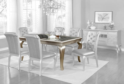 Furniture of America - Amina 66" Dining Table in Champagne - CM3219T-66 View 1