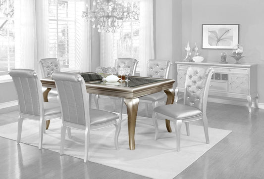 Furniture of America - Amina 66" Dining Table in Champagne - CM3219T-66 View 1