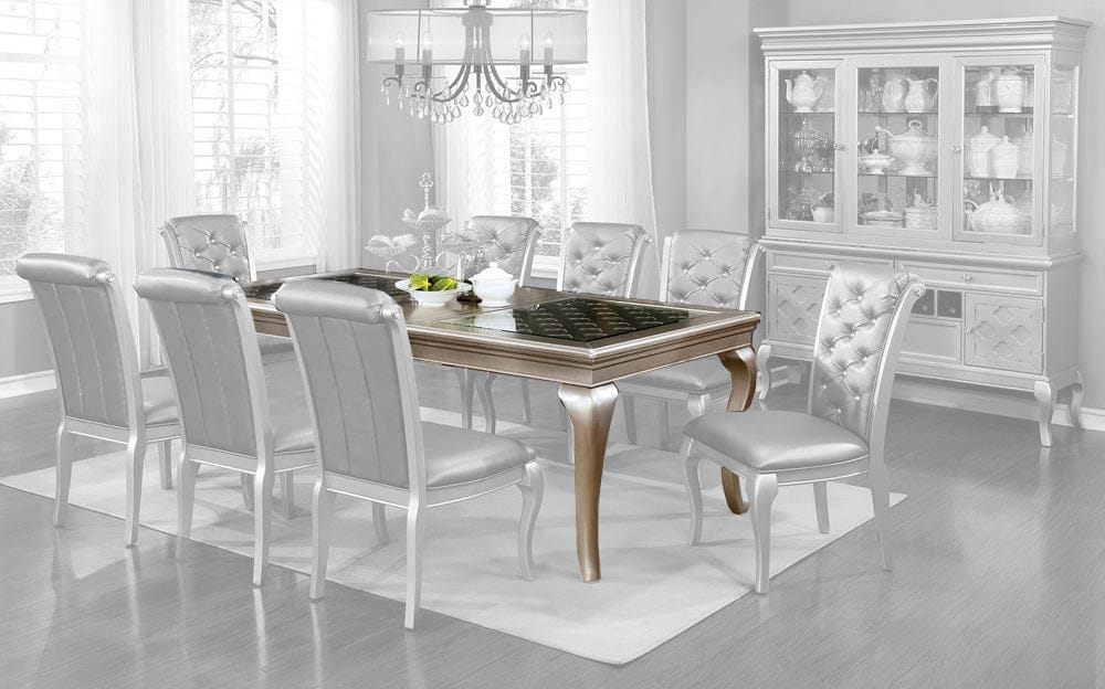 Furniture of America - Amina 84" Dining Table in Champagne - CM3219T View 1