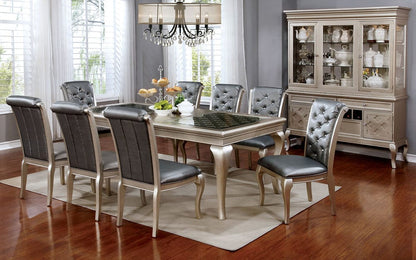 Furniture of America - Amina 9 Pc. Dining Table Set in Champagne - CM3219T-9PC View 1