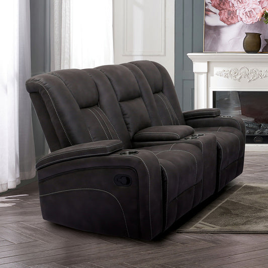 Furniture of America - Amirah Glider Loveseat in Dark Gray - CM9903-LV View 1