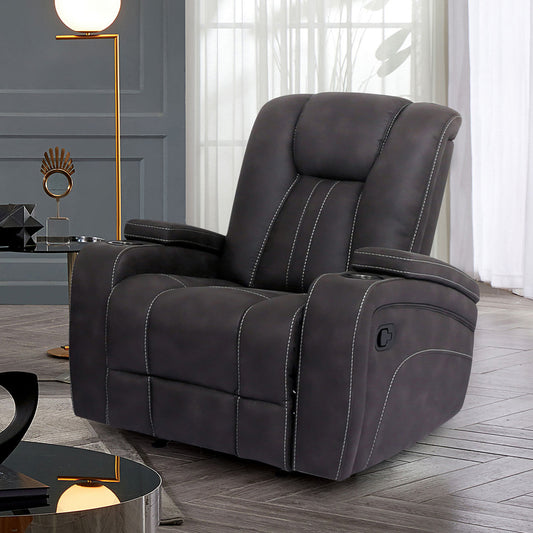 Furniture of America - Amirah Glider Recliner in Dark Gray - CM9903-CH View 1