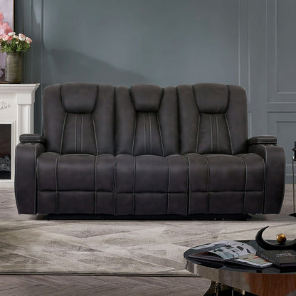 Furniture of America - Amirah Sofa + Glider Loveseat in Dark Gray - CM9903-2PC View 2