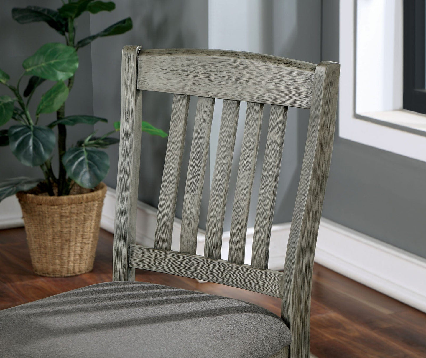 Furniture of America - Anaya 7 Pc. Counter Ht. Table Set in Gray/Light Gray - CM3512GY-PT-7PC View 2