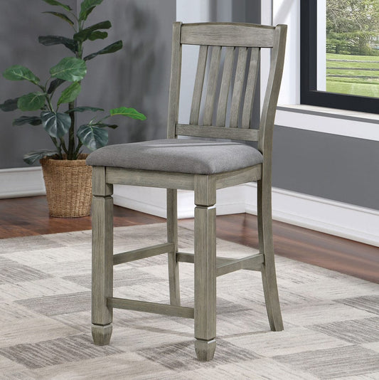 Furniture of America - Anaya Counter Ht. Chair Set of 2 in Gray/Light Gray - CM3512GY-PC-2PK View 1
