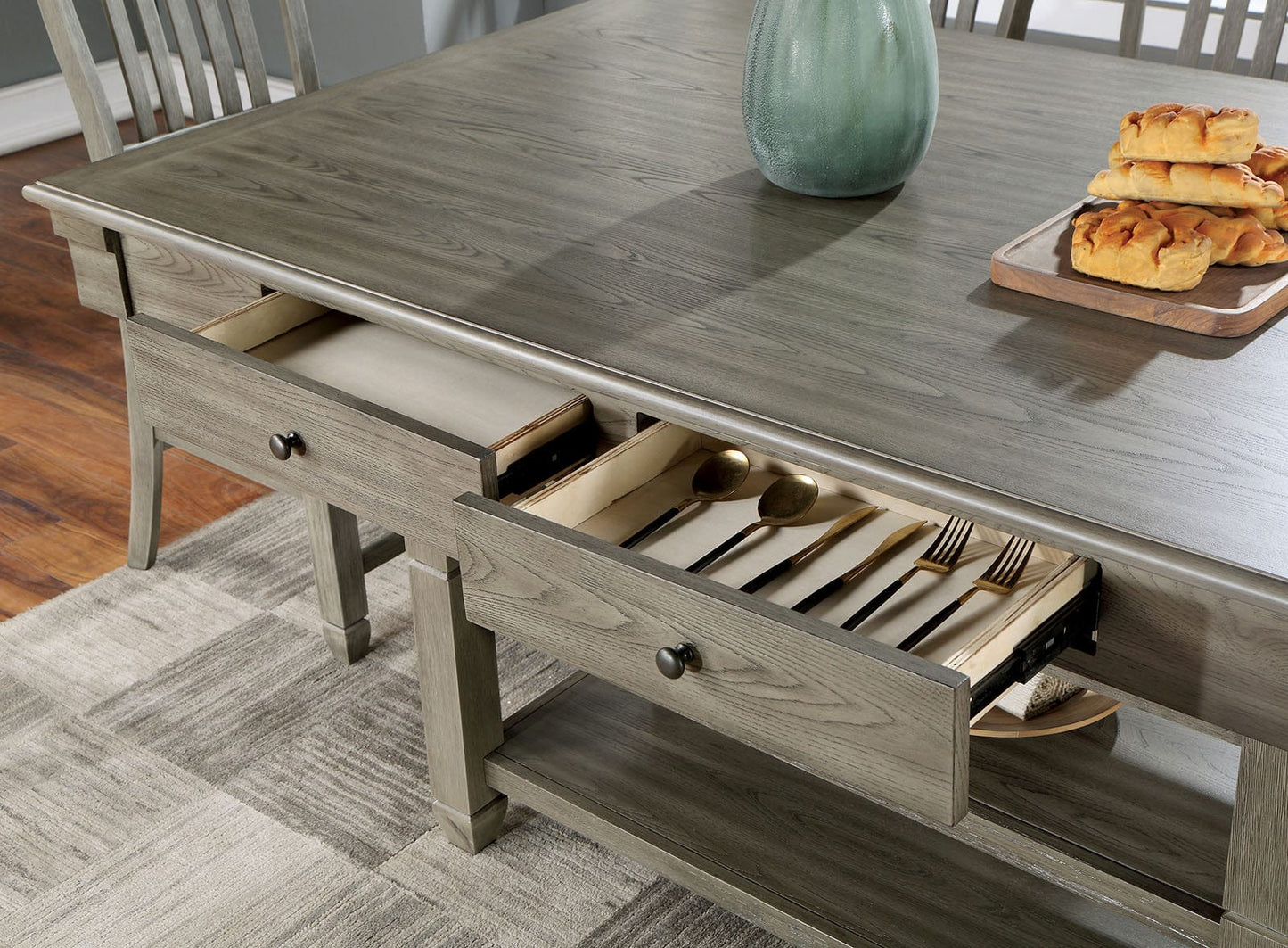 Furniture of America - Anaya Counter Ht. Table in Gray - CM3512GY-PT-TABLE View 2