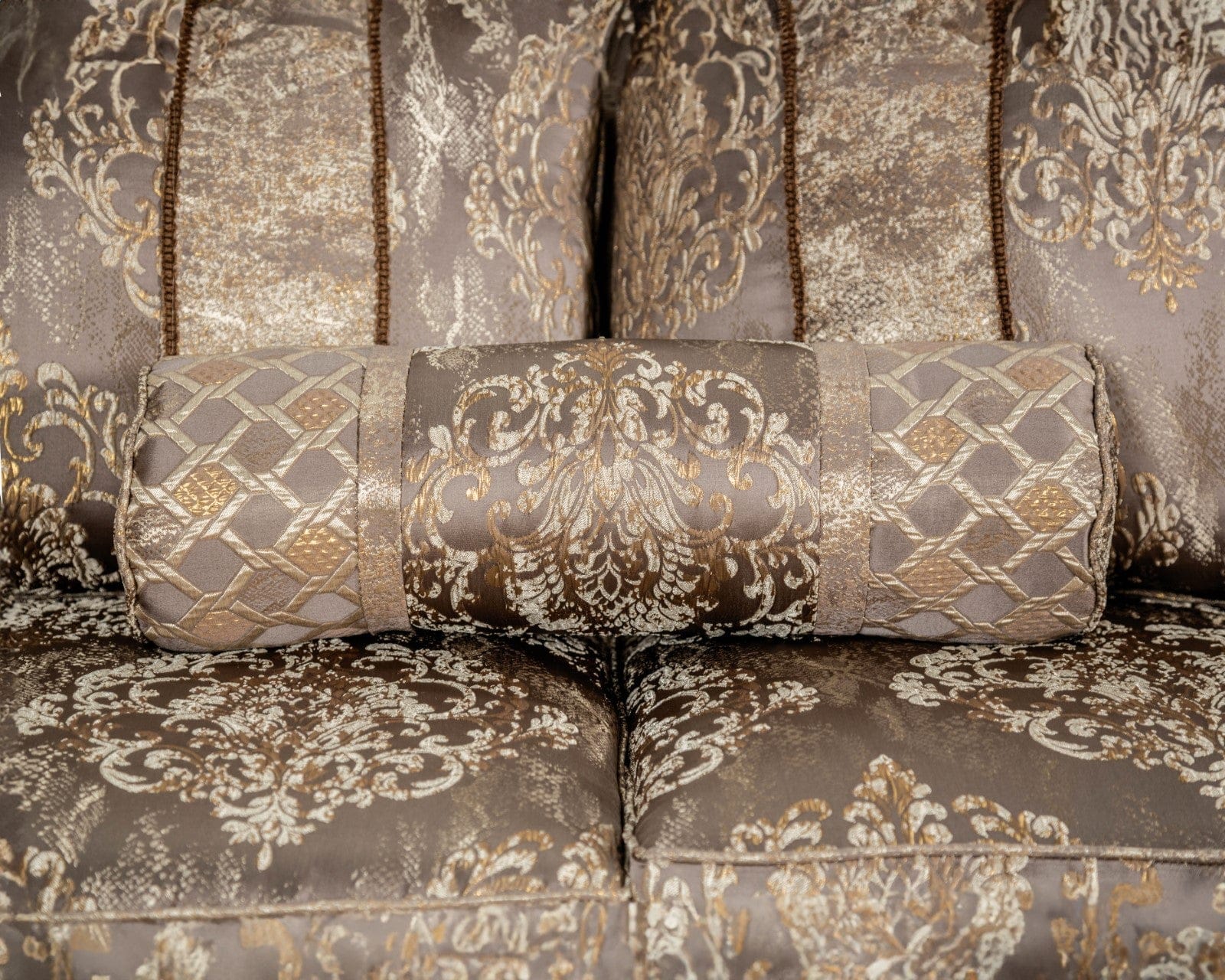 Furniture of America - Andalusia Sofa + Loveseat in Light Brown/Dark Cherry - SM6450-2PC View 3