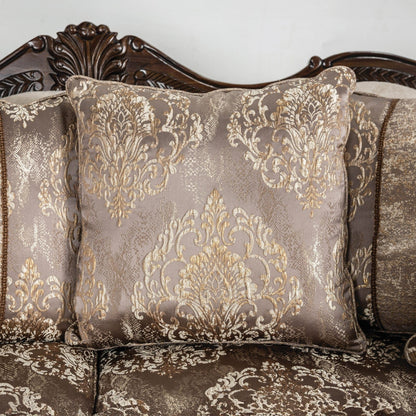 Furniture of America - Andalusia Sofa + Loveseat in Light Brown/Dark Cherry - SM6450-2PC View 6