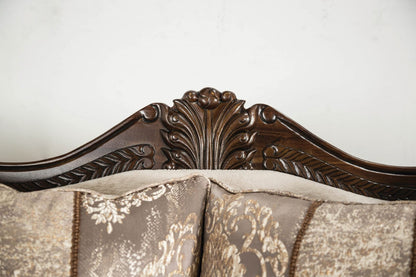 Furniture of America - Andalusia Sofa + Loveseat in Light Brown/Dark Cherry - SM6450-2PC View 7