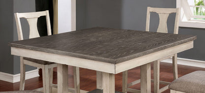Furniture of America - Ann 5 Pc. Counter Ht. Table Set in Antique White/Gray - CM3752PT-5PK View 2