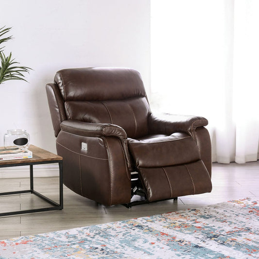 Furniture of America - Antenor Power Recliner in Brown - CM9926MB-CH-PM View 1