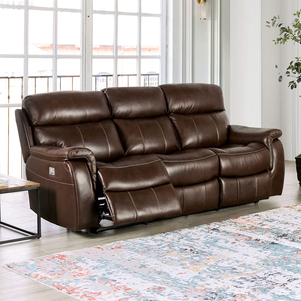 Furniture of America - Antenor Power Sofa in Brown - CM9926MB-SF-PM View 1