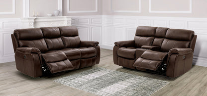 Furniture of America - Antenor Power Sofa + Loveseat in Brown - CM9926MB-PM-2PC View 1