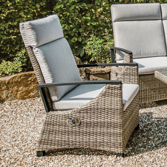 Furniture of America - Antigua Arm Chair in Gun Metal/Brown/Gray - GM-1005 View 1