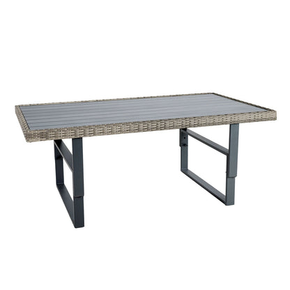 Furniture of America - Antigua Height-Adjustable Table in Gun Metal/Brown/Gray - GM-1003 View 1