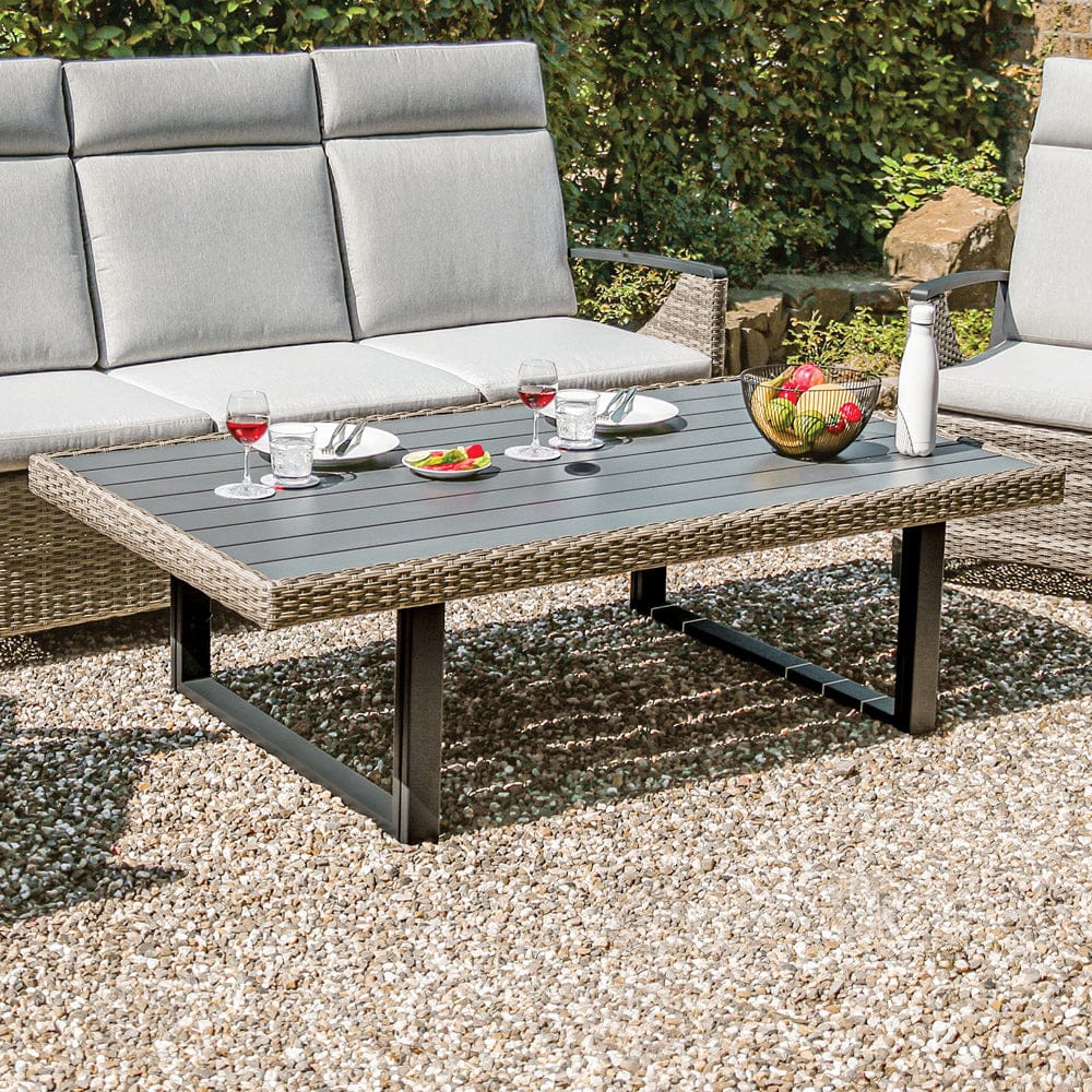 Furniture of America - Antigua Height-Adjustable Table in Gun Metal/Brown/Gray - GM-1003 View 2