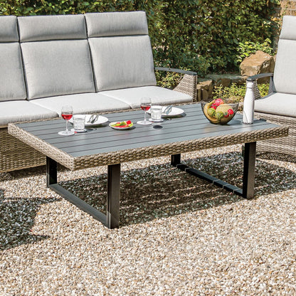Furniture of America - Antigua Height-Adjustable Table in Gun Metal/Brown/Gray - GM-1003 View 2