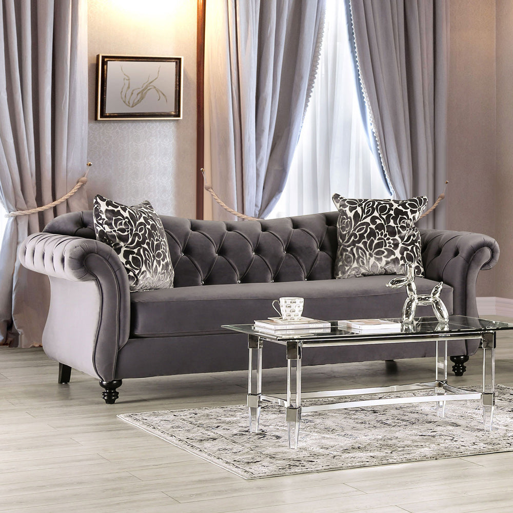 Furniture of America - Antoinette Sofa in Gray - SM2229-SF View 1