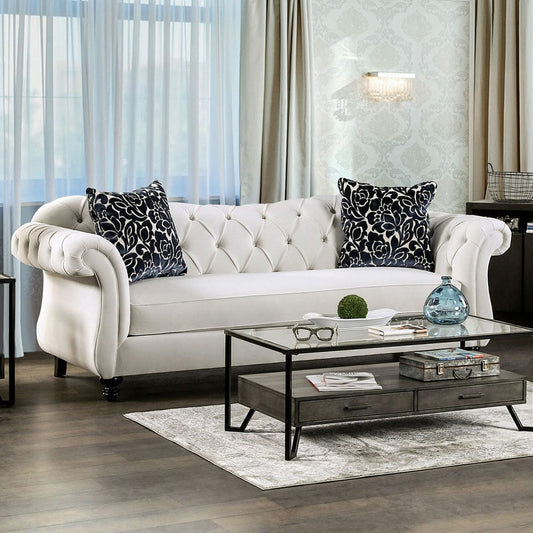 Furniture of America - Antoinette Sofa in White - SM2228-SF View 1