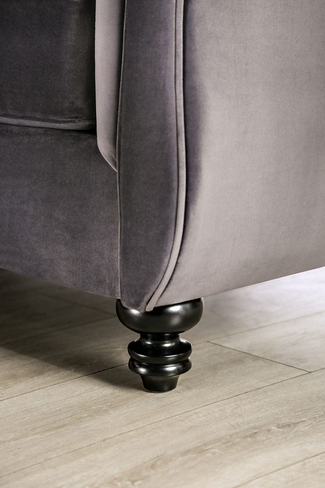 Furniture of America - Antoinette Sofa + Loveseat in Gray - SM2229-2PC View 6