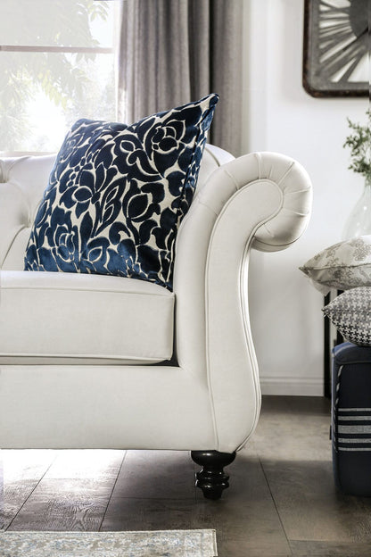 Furniture of America - Antoinette Sofa + Loveseat in White - SM2228-2PC View 5
