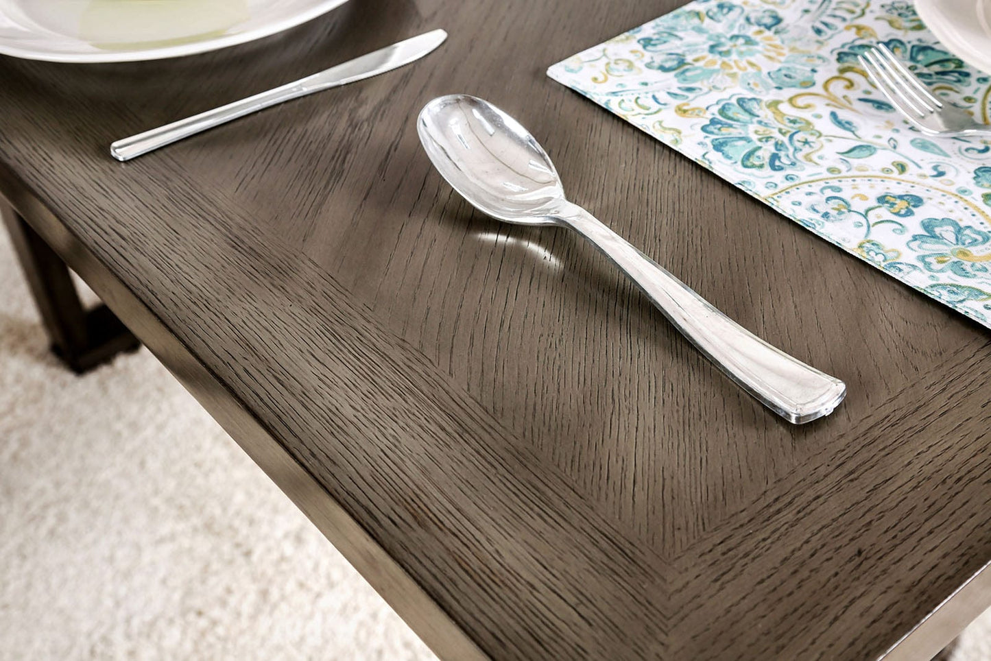 Furniture of America - Anton Counter Ht. Table in Gray - CM3986PT View 2