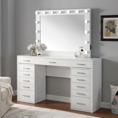 Furniture of America - Aphrodite Vanity Set in White - CM-DK933WH-PK View 1