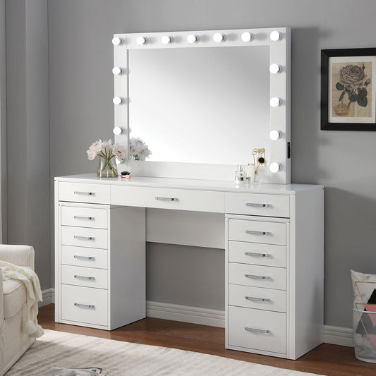 Furniture of America - Aphrodite Vanity Set in White - CM-DK933WH-PK View 1