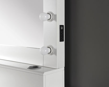 Furniture of America - Aphrodite Vanity Set in White - CM-DK933WH-PK View 2