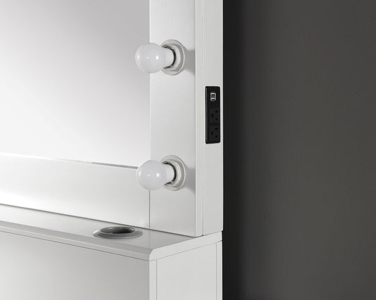 Furniture of America - Aphrodite Vanity Set in White - CM-DK933WH-PK View 2