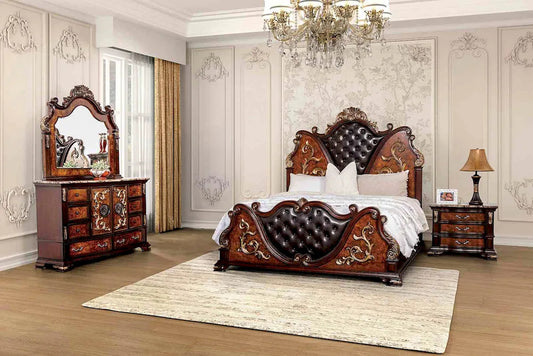 Furniture of America - Aquilina - 4 Pc. Queen Bedroom Set w/ 2NS - FM7422CH-Q-5PC-2NS view 1