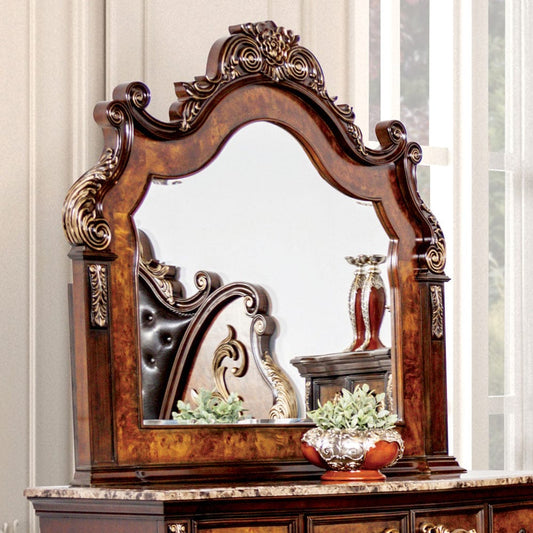 Furniture of America - Aquilina Mirror in Dark Cherry/Oak - FM7422CH-M View 1