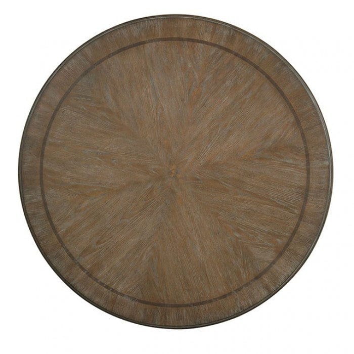 Furniture of America - Arcadia 7 Pc. Round Dining Table Set in Antique White - CM3150WH-RT-7PC View 2