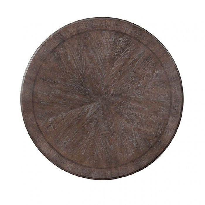Furniture of America - Arcadia 7 Pc. Round Dining Table Set in Rustic Natural Tone/Ivory - CM3150RT-7PC View 3