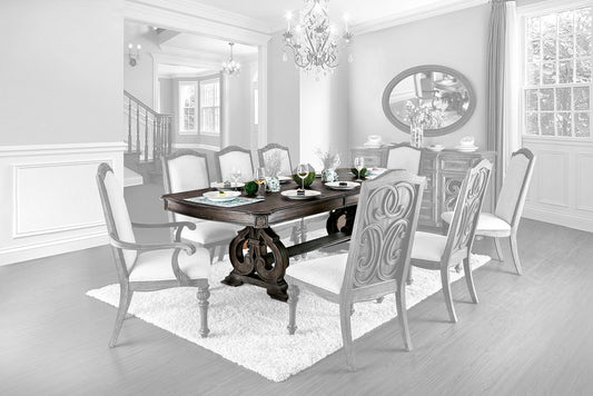 Furniture of America - Arcadia Dining Table in Rustic Natural Tone/Ivory - CM3150T-TABLE View 1