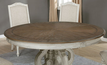 Furniture of America - Arcadia Round Dining Table in Antique White/Ivory - CM3150WH-RT View 4