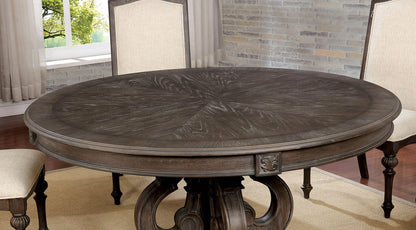 Furniture of America - Arcadia Round Dining Table in Rustic Natural Tone/Ivory - CM3150RT View 3