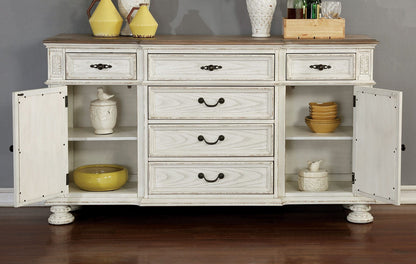 Furniture of America - Arcadia Server in Antique White - CM3150WH-SV View 3