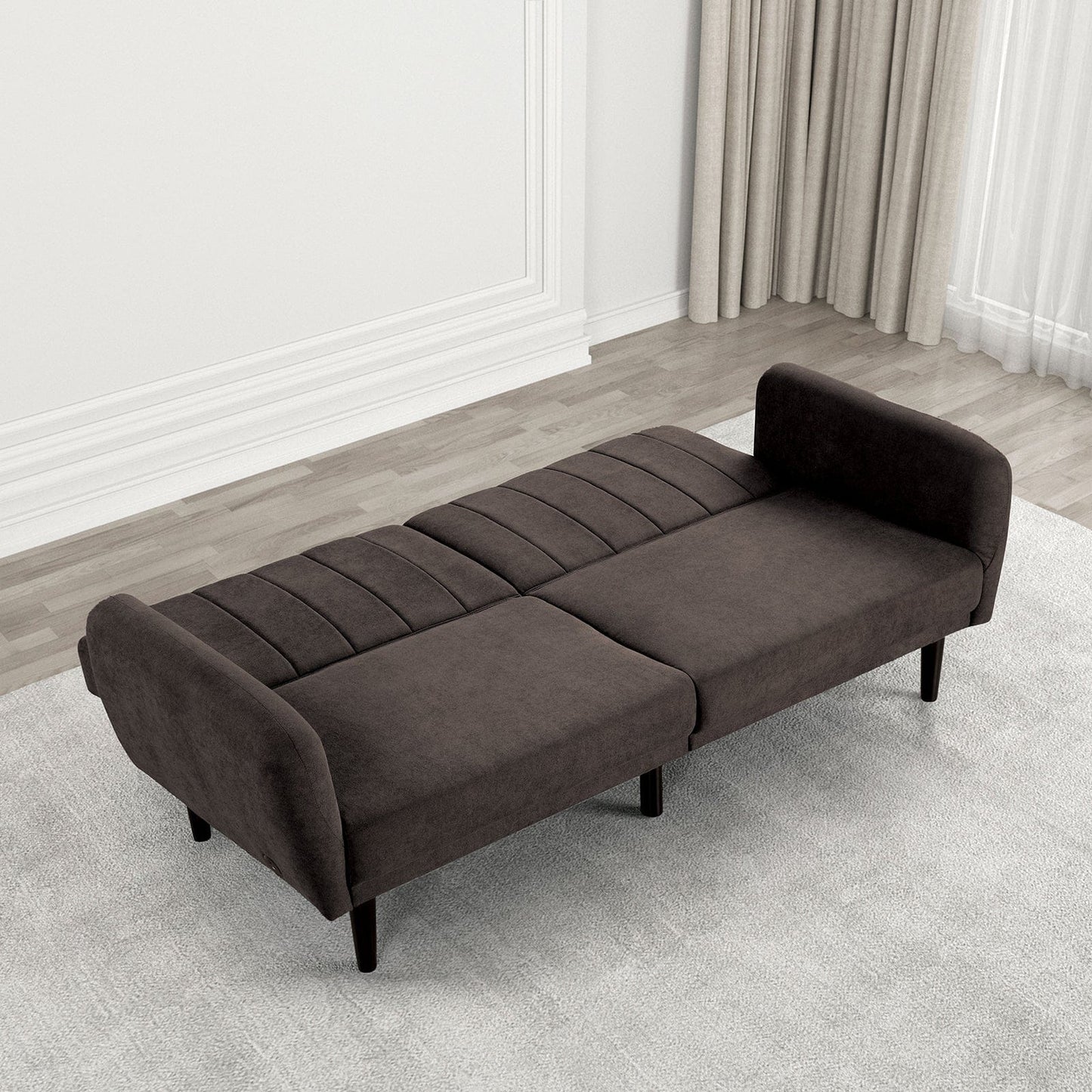 Furniture of America - Aristide Futon Sofa in Brown - FM2900BR View 3