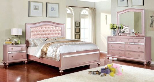 Furniture of America - Ariston 4 Pc. Queen Bedroom Set in Rose Gold - CM7171RG-Q-4PC View 1