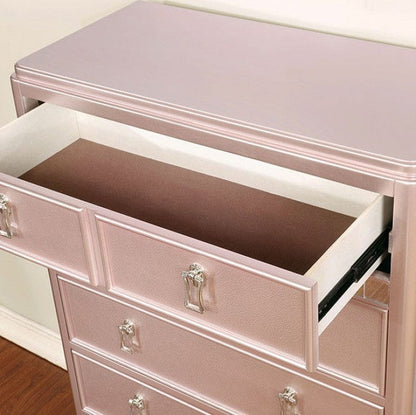 Furniture of America - Ariston 4 Pc. Twin Bedroom Set in Rose Gold - CM7171RG-T-4PC View 3