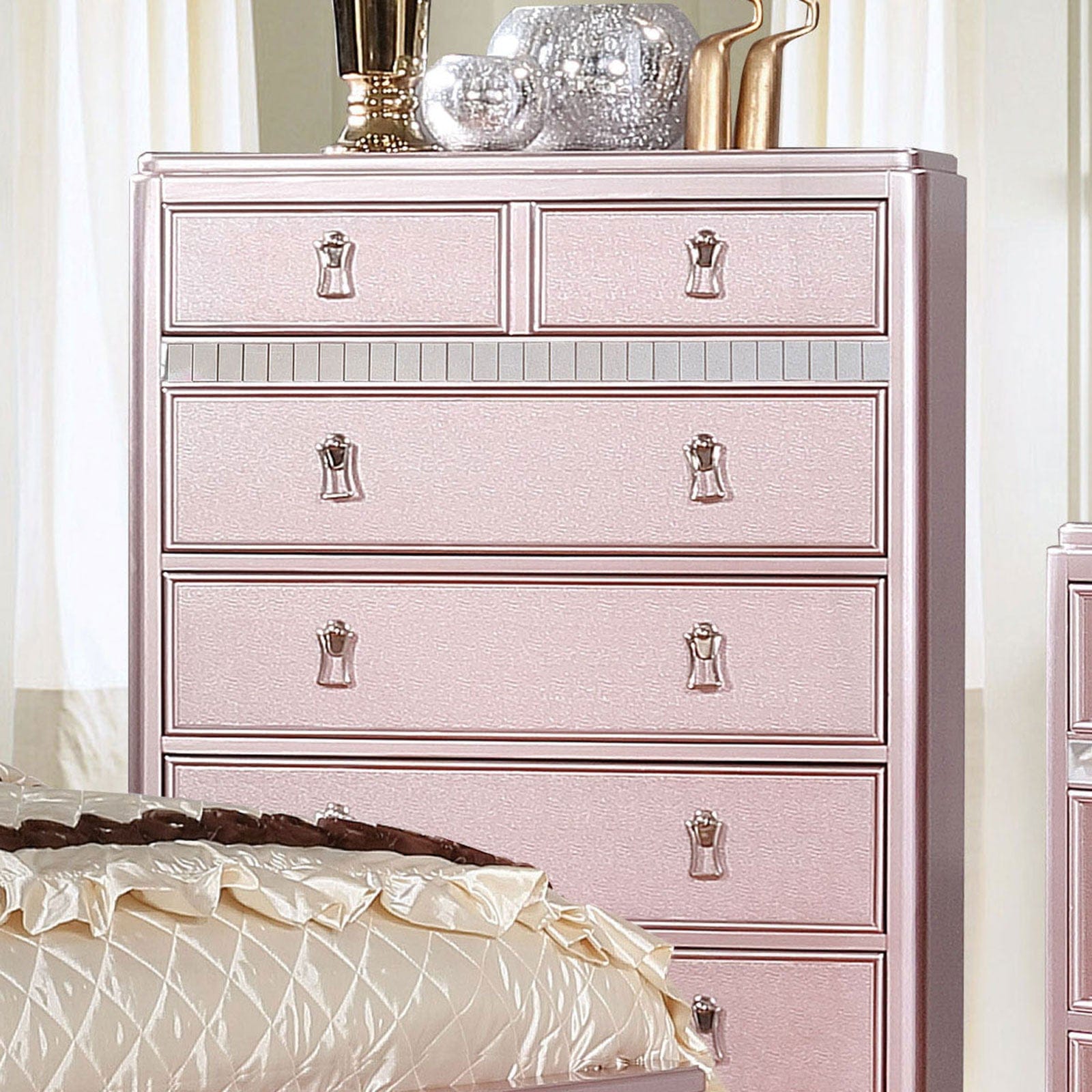 Furniture of America - Ariston Chest in Rose Gold - CM7170RG-C View 2