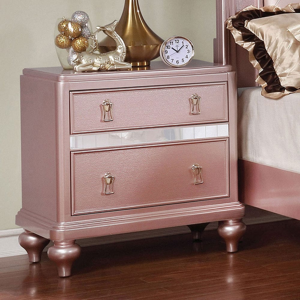 Furniture of America - Ariston Nightstand in Rose Gold - CM7170RG-N View 1