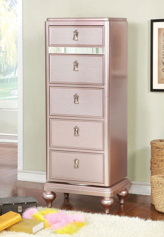 Furniture of America - Ariston Swivel Chest in Rose Gold - CM7170RG-CS View 1