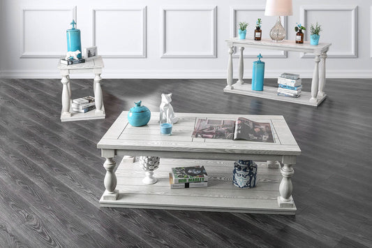 Furniture of America - Arlington Sofa Table in Antique White - CM4520S View 2