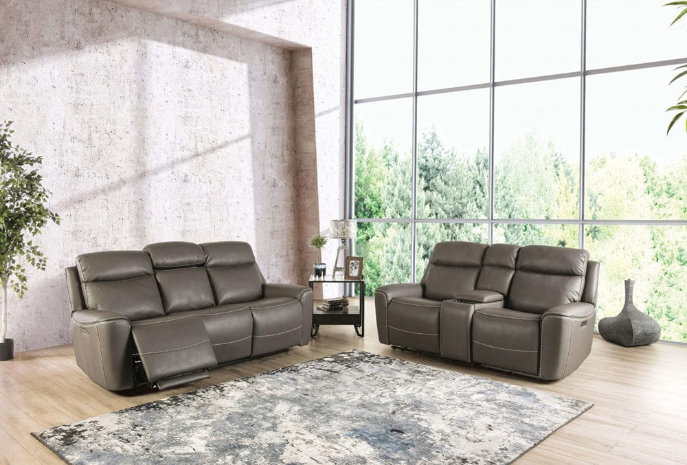 Furniture of America - Artemia Power Sofa + Loveseat in Gray - CM9922GY-PM-2PC View 1